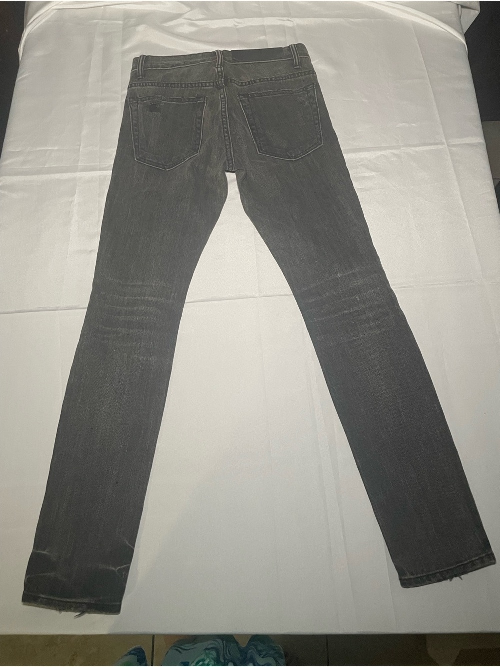 Helmut Lang Men's Skinny Jeans in Washed Gray - Picture 2 of 8
